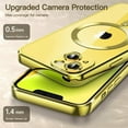 thumbnail image 4 of JETech Electroplated Case for iPhone 14 6.1-Inch, Camera Lens Full Protection, Compatible with MagSafe Wireless Charging, Shockproof Soft TPU Phone Cover (Yellow), 4 of 7