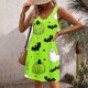 thumbnail image 3 of Vestido de Verano para las Mujeres Impresión de la Moda Bolsillo sin Mangas Cuello en V, Vestido Casual para la Playa Y Diario, 3 of 5