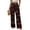 Deep Red, variant on Halloween Wide Leg Pants for Women, Button Closure Trousers with Gradient Pumpkin & Bat Print, High Waist Loose Fit Streetwear Bottoms with Pockets, 1 Pc Black L