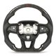 thumbnail image 2 of Volante de fondo plano, volante de carreras de fibra de carbono seco forjado, volante de automóvil, diseño exquisito, 2 of 9