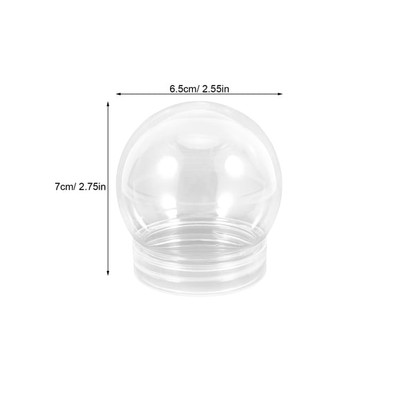DIY Snow Globe Kit - 10 Clear Plastic Globes with Screw Cap (150ml)