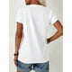 thumbnail image 3 of Camiseta de cuello redondo con estampado de labios, top informal de manga corta para mujer, ideal para primavera y verano, ideal para deportes de ocio., 3 of 9