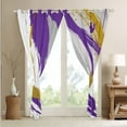 thumbnail image 3 of Grey Beige Purple Curtains Brush Strokes Oil Painting Curtains & Drapes, Gradient Abstract Vintage 30%-50% Blackout Curtains Ombre Graffiti Bedroom Curtains, Contemporary Modern Window Treatments, 3 of 5