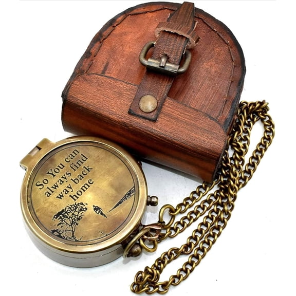 So You Can Always Find Your Way Back Home”, Camping Compass Engraved with Gift for Birthday, Anniversary, Graduation Day, Valentine’s Baptism Gifts, Inspirational