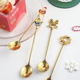 thumbnail image 6 of 304 Stainless Steel Light Luxury Christmas Spoon Fork Household Tableware Coffee Spoon Dessert Spoon Fruit Fork One-Piece Molding Retro Fashion 1pc, 6 of 7