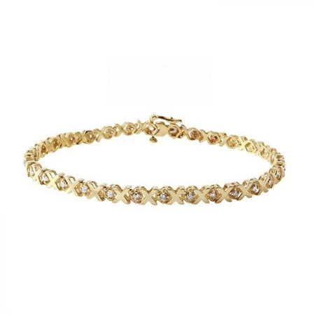Ladies 0.52 Carat Diamond 10k Yellow Gold Bracelet