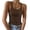 4# Brown, variant on Womens Sleeveless Casual Basic Cotton Ribbed Fitted Tank Top Form Fitting Spaghetti Strap Scoop Neck Knit Basic Cami Layering Shirts Hot Pink XS