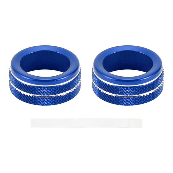 Unique Bargains 1 Set Audio Radio Media Volume Tune Control Switch Knob Cover Ring for Toyota Tacoma 2020-2023 Interior Decal Trim Decoration Aluminum Alloy Blue