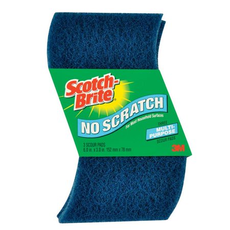 Scotch Brite 3 x 6 in. Scotch-Brite for Multi-Purpose Scouring Pads  Blue - Pack of 3