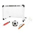 thumbnail image 3 of Portería de fútbol infantil plegable con estacas para el suelo y bomba de aire para balón de fútbol. Blanco 120x80cm, 3 of 8