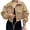 Khaki, variant on Womens Cropped Bomber Jacket 2026 Trendy Zip Up Lightweight Anorak Coat With Pockets