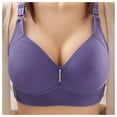 thumbnail image 3 of Push up Bra for Women Bras None Underwire Brassiere Bras for Women Navy XXL, 3 of 5