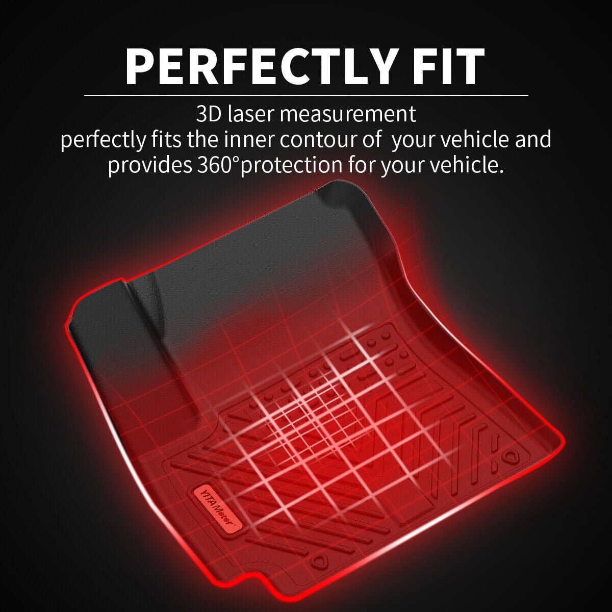RVNI Floor Mats for 2015-2023 2024 Ford F-150 SuperCrew Cab, 1st & 2nd Row All Weather Protection