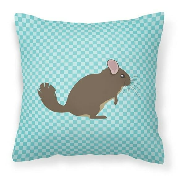 Carolines Treasures BB8049PW1414 Chinchilla Blue Check Fabric Decorative Pillow, 14 x 14 in.