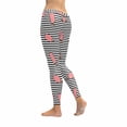 thumbnail image 2 of SUNENAT Cute Ice Cream Sticks Black and White Stripes Women's Capri Leggings Stretchy Skinny Yoga Pants XL, 2 of 4