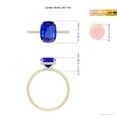 thumbnail image 4 of Angara Natural 2.45 Ct. Tanzanite with Diamond Classic Ring in 14K Yellow Gold for Women (Ring Size: 12), 4 of 9