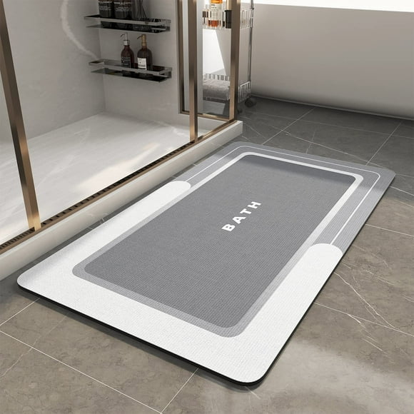 Alfombra de baño MontVoo, antideslizante, absorbente, de secado rápido, 17 x 35 cm