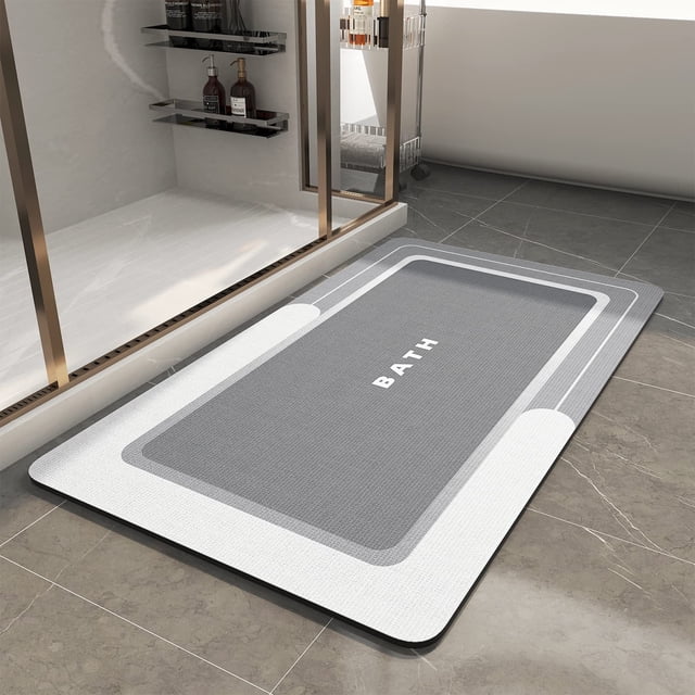 Alfombra de baño MontVoo, antideslizante, absorbente, de secado rápido, 17 x 35 cm