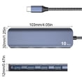 thumbnail image 5 of USB C Hub 10Gbps 4 Port USB 3.2 HUB USB Port Extender Aluminum Adapter, 5 of 8