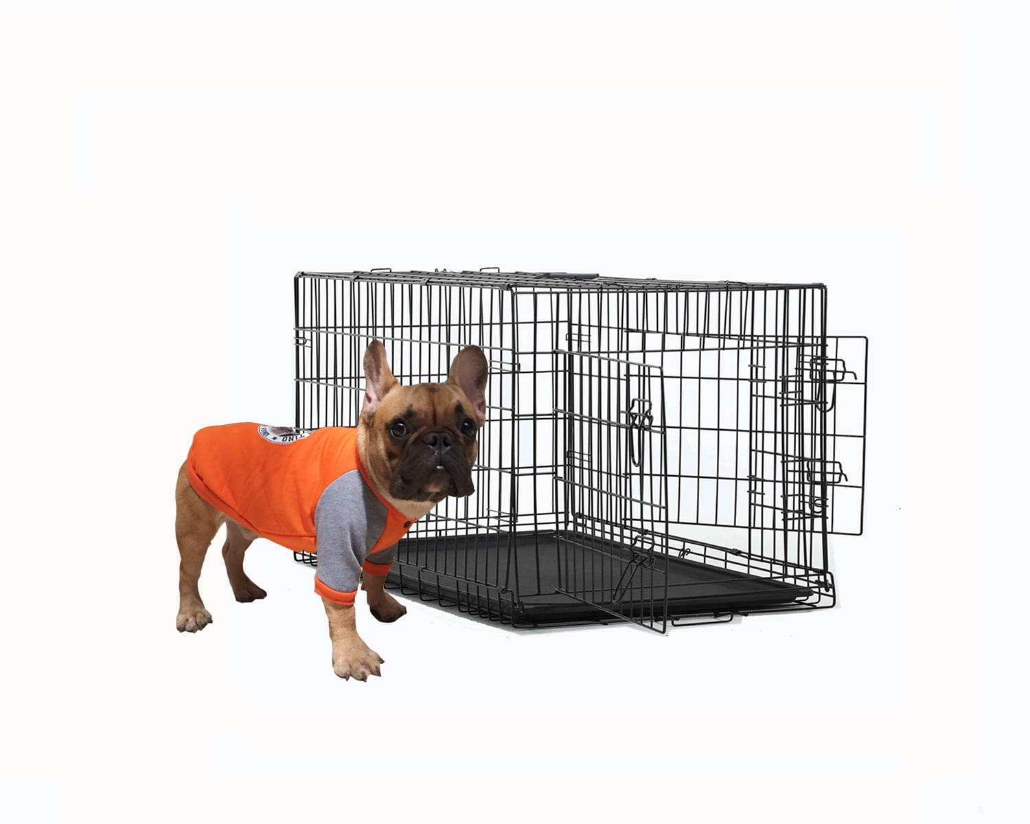 LCH 30 inch Dog Crates for Dogs Folding Mental Wire Crates Dog Kennels