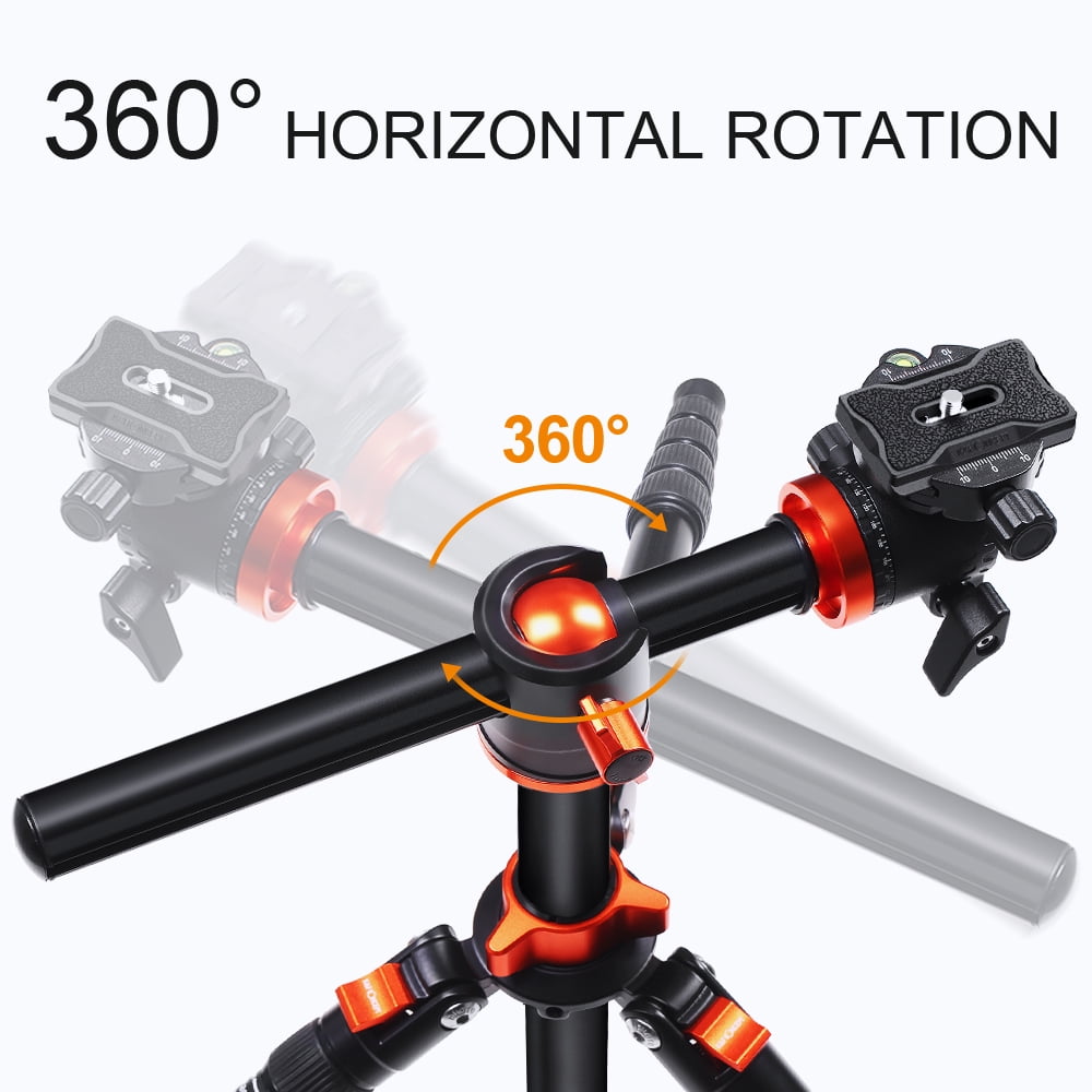 K&F CONCEPT Aluminum Monopod Tripod, Panorama Features, Black