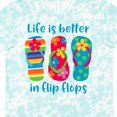 thumbnail image 3 of Inktastic Life is Better Flip Flops T-Shirt, 3 of 4