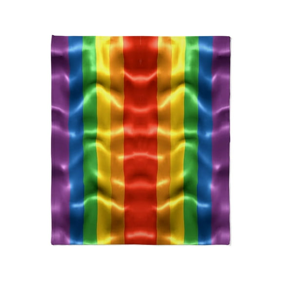 CafePress - Rainbow Flag Ripple_Ff Throw Blanket - Soft Fleece Throw Blanket, 50"x60" for All Ages