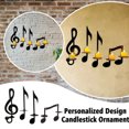 thumbnail image 2 of Note Wall Lamp,Black Note Wall Lamp Candle Holders Music Note Wall Decors World-Class Design, 2 of 8