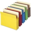 Smead Drop Front Panel Colored File Pockets Letter - 8 1/2" x 11" Sheet Size - 3 1/2" Expansion - Straight Tab Cut - Top Tab Location - Tyvek - Yellow, Green, Red, Blue, Redrope - 3.46 oz - Recycled -