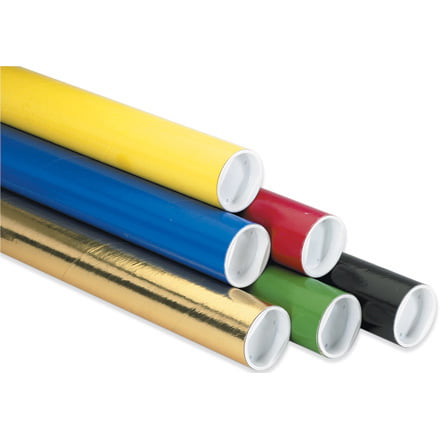 Tubeequeen Kraft Mailing Tubes with End Caps  Art Shipping Tubes 4-inch x  24-inch Usable Length (18 Pack) 