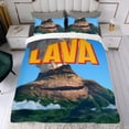 thumbnail image 4 of Lava Conjunto de sábanas temático, trío de piezas, cómodo y amigable con la piel, diseño único, regalo de decoración para el hogar para familiares, amigos y fans,173cm *218cm, 4 of 6