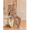 thumbnail image 6 of Ekouaer Women's 5 Piece Lounge Set Long Sleeve Knit Pajamas Sweatsuit Jogger Pant Outfits With Pockets, 6 of 7