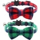 thumbnail image 1 of Breakaway Cat Collar with Bow Tie and Bell, Cute Plaid Patterns, 1 or 2 Pack Kitty Safety Collars, 1 of 5