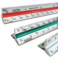 thumbnail image 1 of OCM 1 Règle d'Architecte Triangulaire (Aluminium Solide de Qualité Professionnelle) Échelle Architecturale de 12 Pouces (Mesures Impériales) - Idéal pour Architectes, Ingénieurs, Dessinateurs et Étudiants, 1 of 2