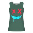 thumbnail image 5 of Camisetas de Tanque de los Hombres Tanque de los Hombres Incolor Gradiente de Impresión Cuello Redondo Correa Delgada Fuga Atrás Regular Casual Deportes Blusas de Tanque, 5 of 5
