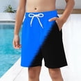 thumbnail image 7 of Cethrio Boys Beach Shorts, Relaxed Fit Elastic Waist Summer Stretchy Board Shorts Blue Size 5T, 7 of 7