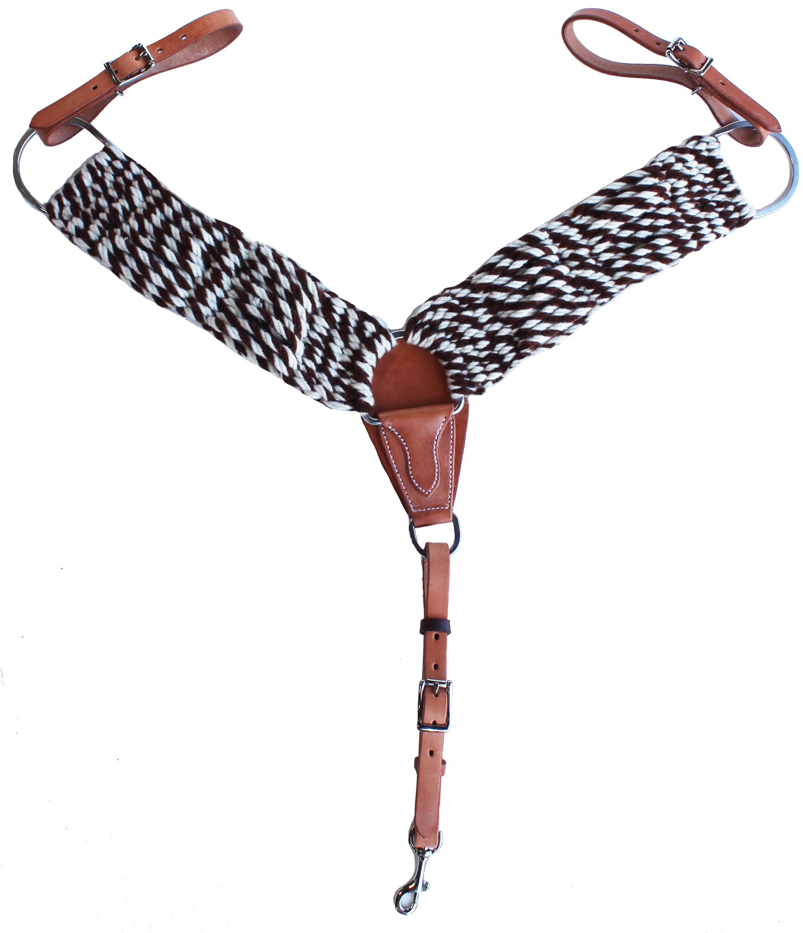 Western Mohair 25Strand TwoTone Breast Collar Uptugs 55RT01BR