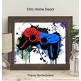 thumbnail image 3 of AVOI Game Room Decor for Family Room, Den, Boys Bedroom, Man Cave, Dorm, Bar-Gamer Gifts Xbox, PS4, Playstation, Video Game, Arcade-Remote Control Wall Decor Set Unframe: 16x24inch(40x60cm), 3 of 5