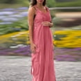 thumbnail image 4 of Baggy Overalls for Women Loose Fit Summer Casual Wide Leg Jumpsuits with Pockets Long Cargo Pants Oversized Rompers Pink S, 4 of 6