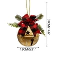 thumbnail image 3 of Metal Home Decoration, Gold Metal Christmas Jingle Bells 8 Inch Large Sleigh Bells Decoration For Tree Door Wreath Holiday Ornament Indoor, 3 of 7