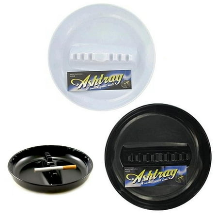 - 2 Melamine Ashtrays Cigarette Cigar Ashes Holder Round 7