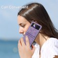 thumbnail image 4 of Case Designed for Samsung Galaxy Z Flip 4 5G, Premium PU Leather Classic for Men Women Shockproof Ultra Slim Drop Protective Phone Case Cover for Samsung Galaxy Z Flip 4, Purple, 4 of 7