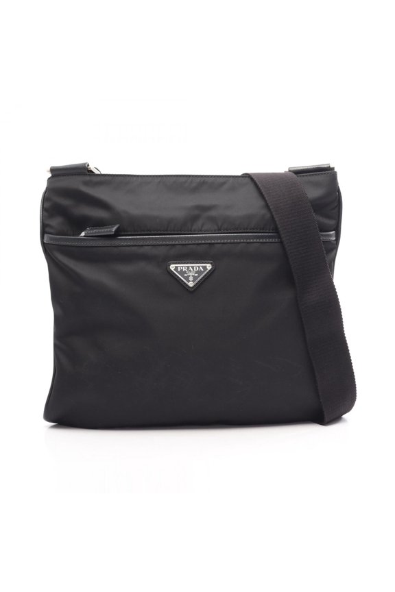 Pre-Owned Prada TESSUTO + SAFFI Shoulder Bag/Handbag, Nylon & Saffiano Leather, Men's Women's,...