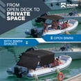 thumbnail image 3 of KNOX Bimini Top Privacy Sun Shade Kit, Front & Rear Panel Kit, Marine-Grade 420D Mesh, Modular Marine Shade System, Easy Clamp-On Installation, Fits 6ft Bimini Tops 91"-96", 3 of 7