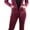 Magenta, variant on ToBeInStyle Women's Velour Tracksuit Zip-Up Hooded Jacket and Matching Pants