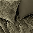 thumbnail image 4 of Beaute Living Wonderful Diamond Velvet 3 Piece Quilt Set Dark Green Full - Queen, 4 of 5