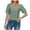 Green, variant on Fesfesfes Womens Short Sleeve Workout Tops Women's Fashion Printed T-shirt 3/4 Sleeves Blouse Round Neck Casual Tops Sweatshirt for Women S(US:4)