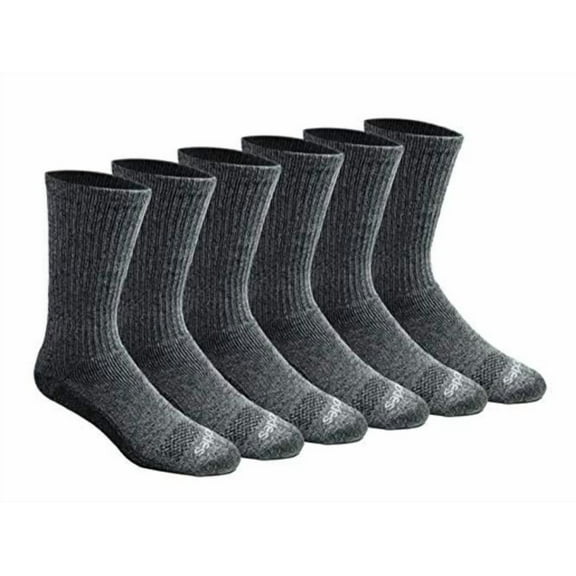 Dickies Men's Multi-Pack Dri-Tech Moisture Control Crew Socks,, Grey, Size 6.0