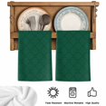 thumbnail image 5 of Dark Green Plaid Kitchen Towels Set of 4, Country Vintage Abstract Striped Lattice Absorbent Dish Towels for Kitchen, Microfiber Hand Towel, Quick Drying Tea Towel for Cleaning Decorative Dishcloths, 5 of 7