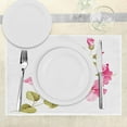 thumbnail image 3 of Ambesonne Tropic Place Mats Set of 4, Wild Exotic Branches, Standard Size, Pink Green White, 3 of 6